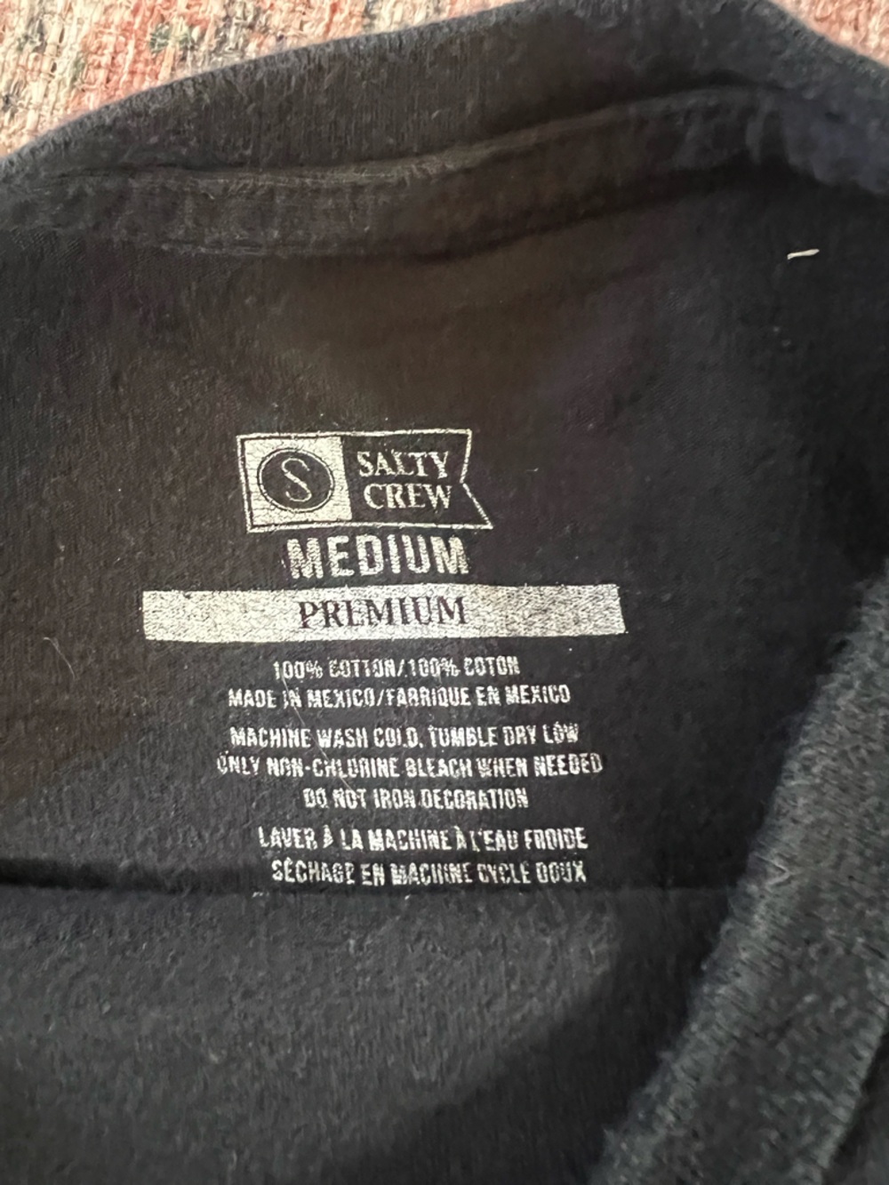 Salty Crew Boys Black T-shirt Size Medium - Picture 3 of 5